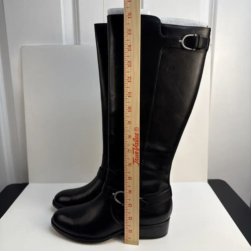 Lauren Ralph Lauren Womens Margarite Black Riding Boots 5.5 Width‎ B NWB